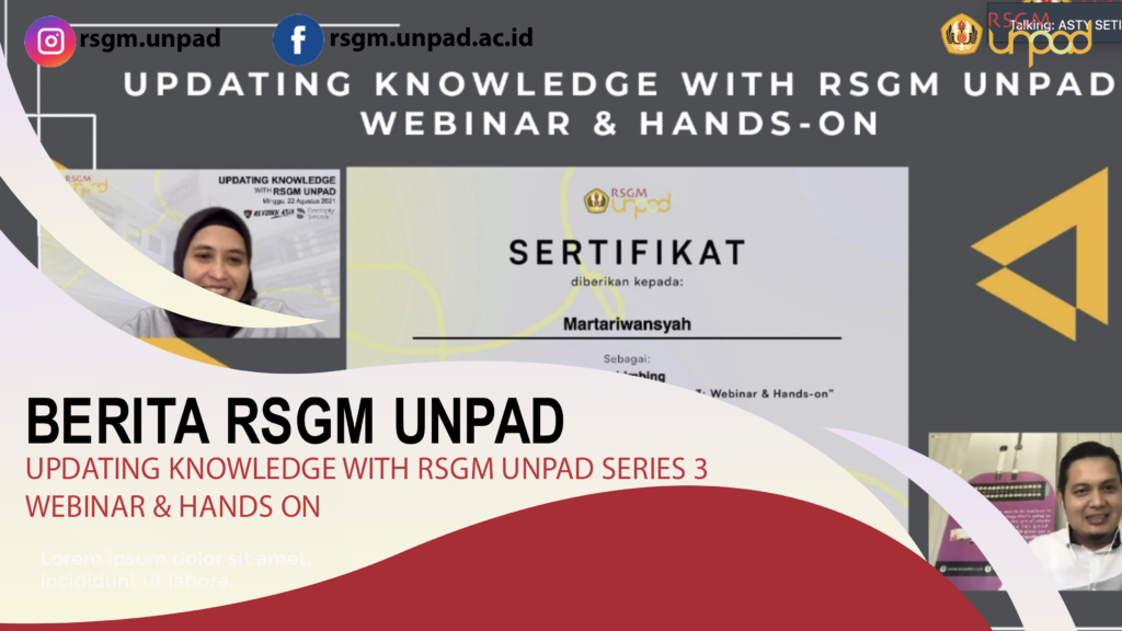UPDATING KNOWLEDGE WITH RSGM UNPAD SERIES 3: WEBINAR & HANDS ON